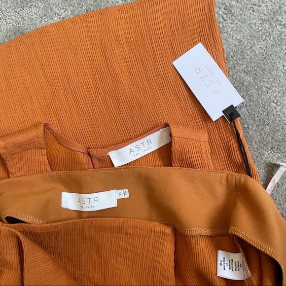 ASTR The Label Apricot Orange Asher Wide Leg Pant & Berlin Tank Top Set NWT XS - Picture 5 of 12